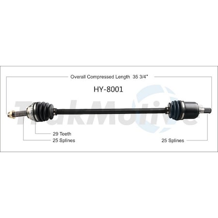 Surtrack Axle Cv Axle Shaft, Hy-8001 HY-8001